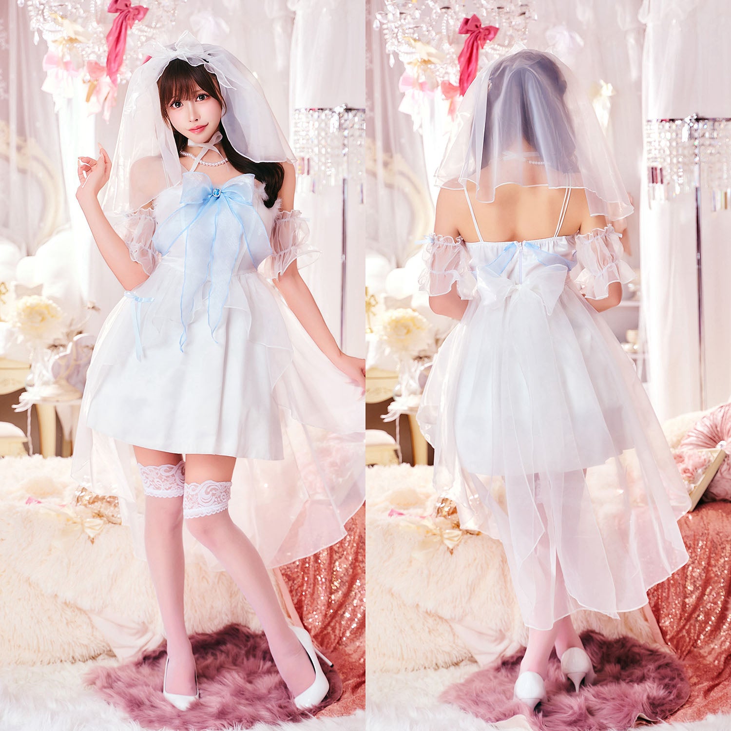コスプレ 花嫁 ジューンブライド ロングテールブライド レディース