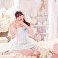 コスプレ 花嫁 ジューンブライド ロングテールブライド レディース フリーサイズ ホワイトクリアストーン】♡