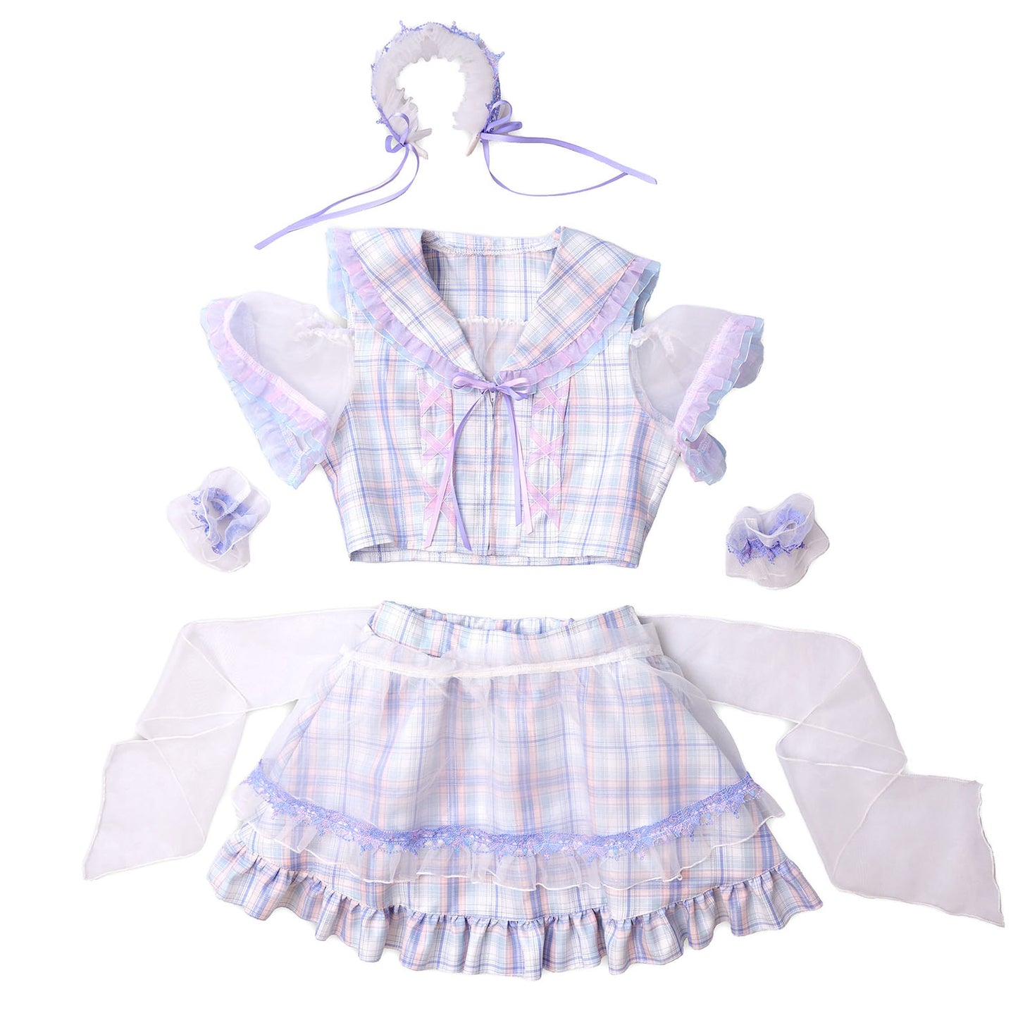 [New] 《JamsCollection着用》コスプレ リリパレ アジサイメイド レディース フリーサイズ パープル【クリアストーン】♡
