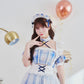 [New] 《JamsCollection着用》コスプレ リリパレ ミルキーウェイメイド レディース フリーサイズ ブルー 【クリアストーン】♡