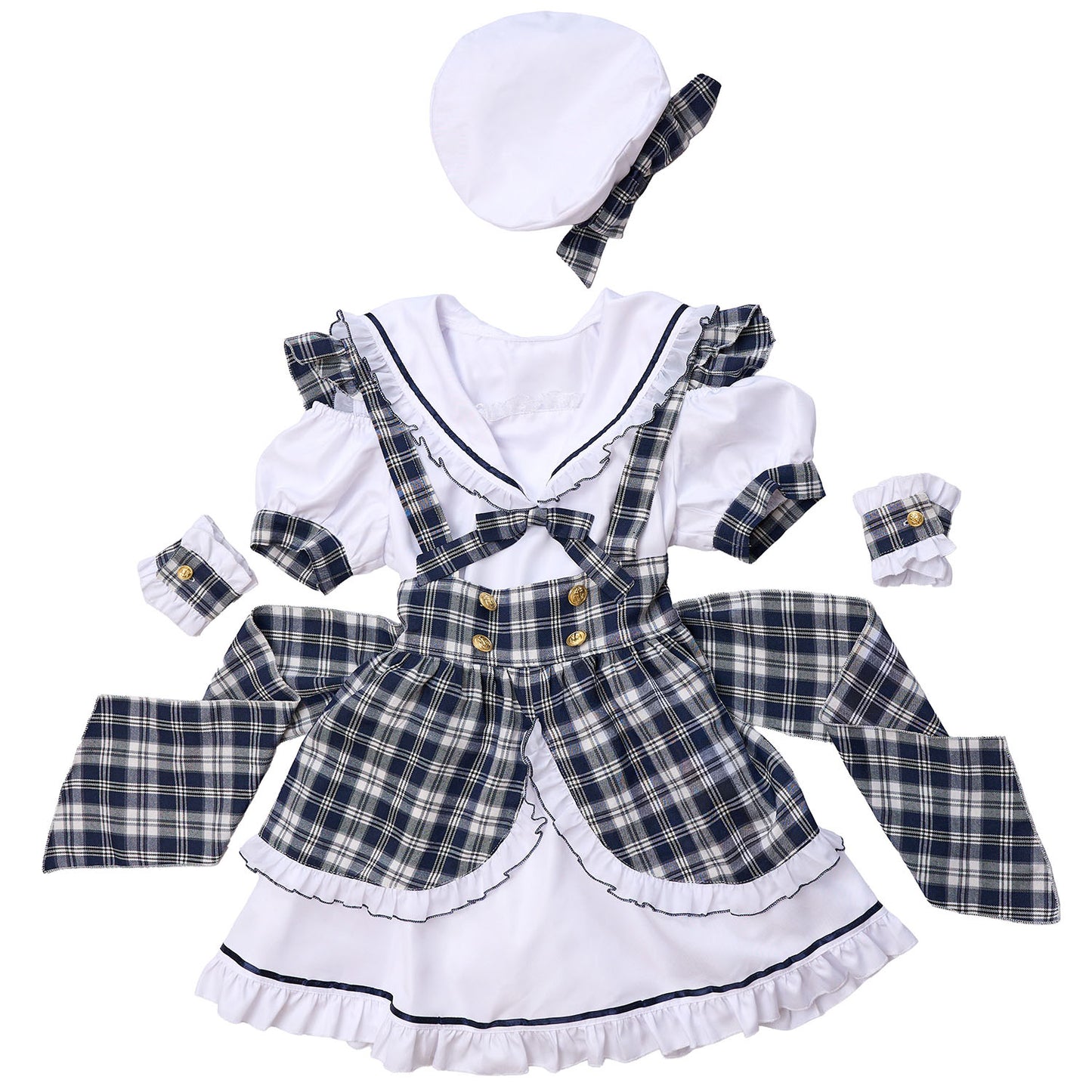 [New] 《JamsCollection着用》コスプレ リリパレ マリンメイド レディース フリーサイズ ホワイト 【クリアストーン】♡