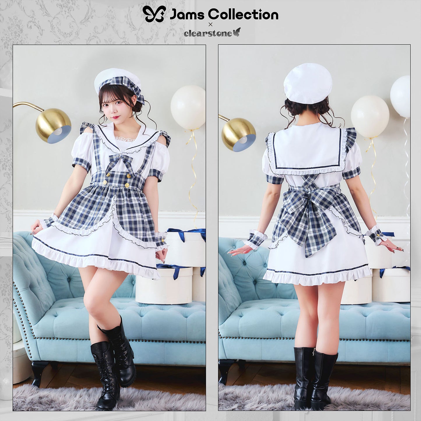 [New] 《JamsCollection着用》コスプレ リリパレ マリンメイド レディース フリーサイズ ホワイト 【クリアストーン】♡