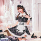 [New] コスプレ メイド ルミパピエ ロゼッタメイド レディース フリーサイズ ブラック【クリアストーン】♡