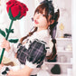 [New] コスプレ メイド ルミパピエ ロゼッタメイド レディース フリーサイズ ブラック【クリアストーン】♡