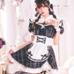 [New] コスプレ メイド ルミパピエ ロゼッタメイド レディース フリーサイズ ブラック【クリアストーン】♡