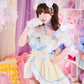 [New] コスプレ メイド ルミパピエ スコティッシュメイド レディース フリーサイズ ブルー 【クリアストーン】♡