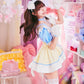 [New] コスプレ メイド ルミパピエ スコティッシュメイド レディース フリーサイズ ブルー 【クリアストーン】♡