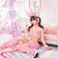 コスプレ うさぎ アニマル もこもこセクシーうさガール レディース フリーサイズ ホワイト/ピンク/グレー【クリアストーン】♡
