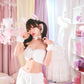 コスプレ ねこ アニマル もこもこセクシーねこガール レディース フリーサイズ ホワイト / ブラック【クリアストーン】♡