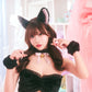 コスプレ ねこ アニマル もこもこセクシーねこガール レディース フリーサイズ ホワイト / ブラック【クリアストーン】♡