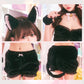 コスプレ ねこ アニマル もこもこセクシーねこガール レディース フリーサイズ ホワイト / ブラック【クリアストーン】♡