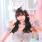 コスプレ おおかみ アニマル もこもこセクシーウルフガール レディース フリーサイズ グレー【クリアストーン】♡