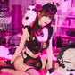 [New] コスプレ メイド ロイヤルヌーディー エナメルメイド レディース フリーサイズ ブラック【クリアストーン】♡