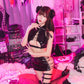 [New] コスプレ チャイナ ロイヤルヌーディー エナメルチャイナ レディース フリーサイズ ブラック【クリアストーン】♡