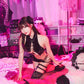 [New] コスプレ チャイナ ロイヤルヌーディー エナメルチャイナ レディース フリーサイズ ブラック【クリアストーン】♡