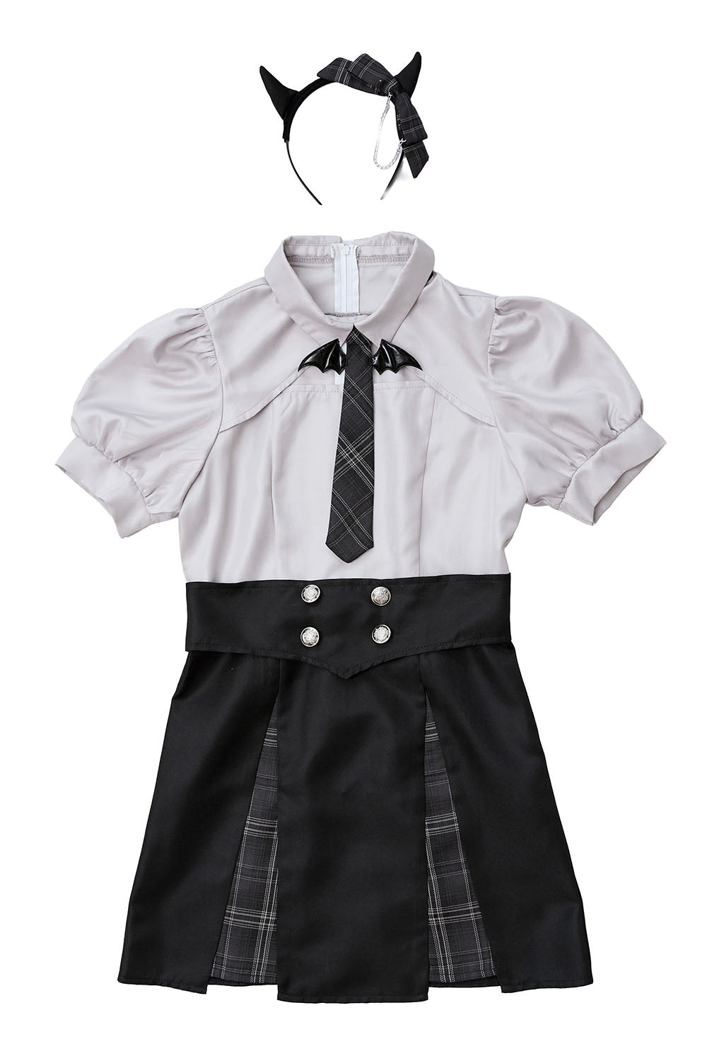 [New] 《JamsCollection着用》 コスプレ ハロウィン 悪魔 プレッピーシック デビル レディース フリーサイズ ブラック【クリアストーン】♡