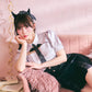 [New] 《JamsCollection着用》 コスプレ ハロウィン 悪魔 プレッピーシック デビル レディース フリーサイズ ブラック【クリアストーン】♡
