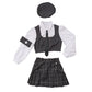 [New] 《JamsCollection着用》 コスプレ ハロウィン 看護師 プレッピーシック ナース レディース フリーサイズ グレー【クリアストーン】♡