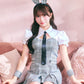 [New] 《JamsCollection着用》 コスプレ ハロウィン アニマル プレッピーシック バニー レディース フリーサイズ グレー【クリアストーン】♡