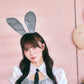 [New] 《JamsCollection着用》 コスプレ ハロウィン アニマル プレッピーシック バニー レディース フリーサイズ グレー【クリアストーン】♡