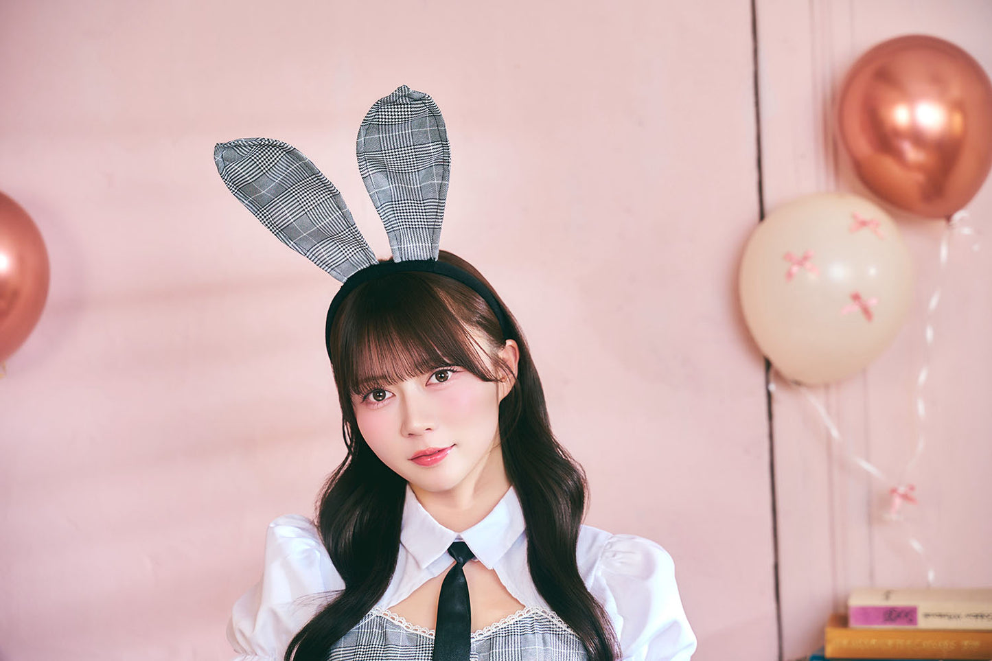 [New] 《JamsCollection着用》 コスプレ ハロウィン アニマル プレッピーシック バニー レディース フリーサイズ グレー【クリアストーン】♡
