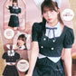 [New] 《JamsCollection着用》 コスプレ ハロウィン アニマル プレッピーシック キティ レディース フリーサイズ ブラック【クリアストーン】♡
