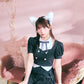 [New] 《JamsCollection着用》 コスプレ ハロウィン アニマル プレッピーシック キティ レディース フリーサイズ ブラック【クリアストーン】♡