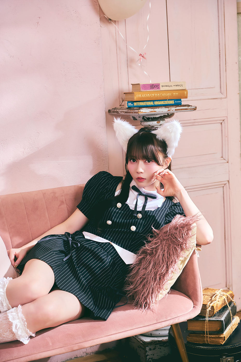 [New] 《JamsCollection着用》 コスプレ ハロウィン アニマル プレッピーシック キティ レディース フリーサイズ ブラック【クリアストーン】♡