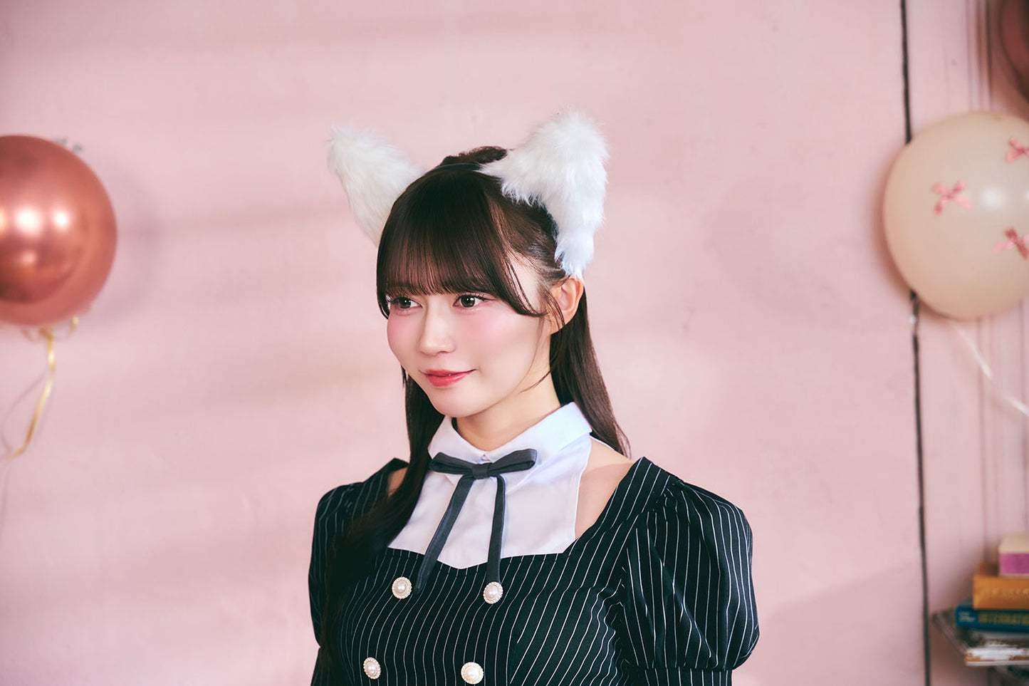 [New] 《JamsCollection着用》 コスプレ ハロウィン アニマル プレッピーシック キティ レディース フリーサイズ ブラック【クリアストーン】♡