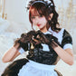 [New] コスプレ ハロウィン モノティーク ドットチュールメイド レディース フリーサイズ ブラック【クリアストーン】♡