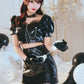[New] コスプレ ハロウィン モノティーク セパレートポリス レディース フリーサイズ ブラック【クリアストーン】♡