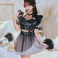 [New] コスプレ ハロウィン アニマル モノティーク ダイヤチュールウルフ レディース フリーサイズ ブラック【クリアストーン】♡