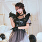 [New] コスプレ ハロウィン アニマル モノティーク ダイヤチュールウルフ レディース フリーサイズ ブラック【クリアストーン】♡