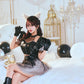 [New] コスプレ ハロウィン アニマル モノティーク ダイヤチュールウルフ レディース フリーサイズ ブラック【クリアストーン】♡