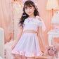 [New] コスプレ こども ハロウィン ミルキーデビル キッズ 120/140cm パープル 【クリアストーン】