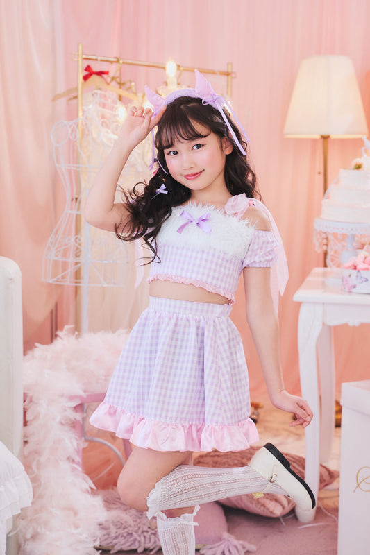 [New] コスプレ こども ハロウィン ミルキーデビル キッズ 120/140cm パープル 【クリアストーン】