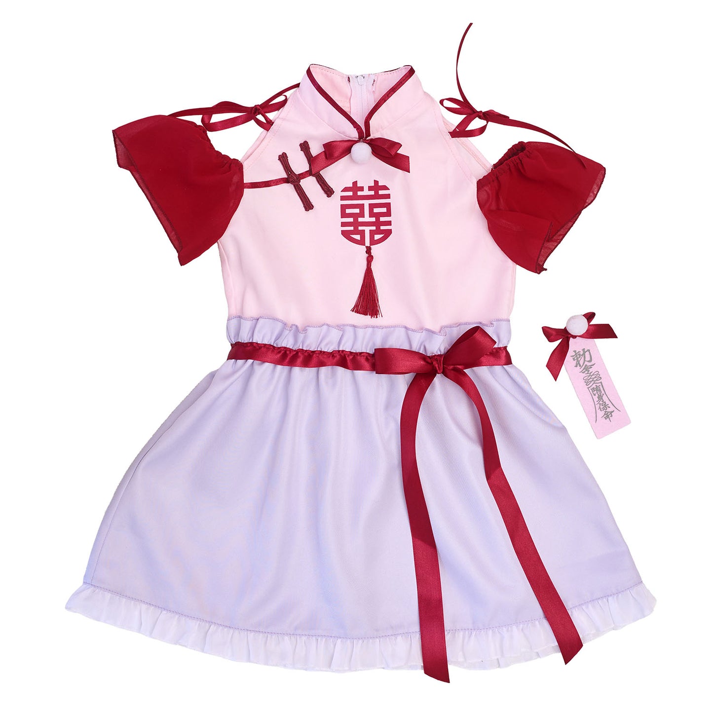 [New] コスプレ こども ハロウィン ミルキーチャイナ キッズ 120/140cm レッド 【クリアストーン】