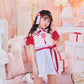 [New] コスプレ こども ハロウィン ミルキーチャイナ キッズ 120/140cm レッド 【クリアストーン】