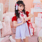 [New] コスプレ こども ハロウィン ミルキーチャイナ キッズ 120/140cm レッド 【クリアストーン】