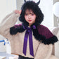 [New] コスプレ ハロウィン アニマル ケープ レディース フリーサイズ ブラック/レッド/パープル【クリアストーン】