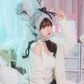 [New] コスプレ小物 ハロウィン アニマル かぶりもの もふもふうさたん/もふもふにゃんにゃん レディース フリーサイズ グレー/ブラウン/ピンク【クリアストーン】