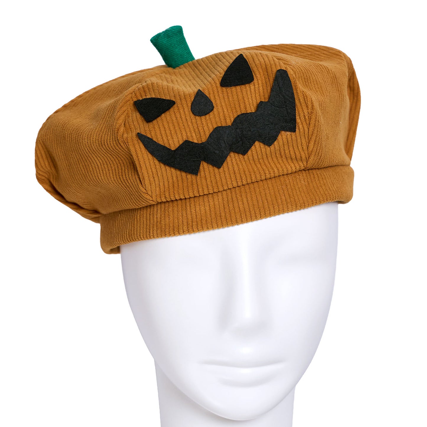 [New] コスプレ小物 帽子 ハロウィン かぼちゃ パンプキンベレー帽 ユニセックス フリーサイズ オレンジ 【クリアストーン】
