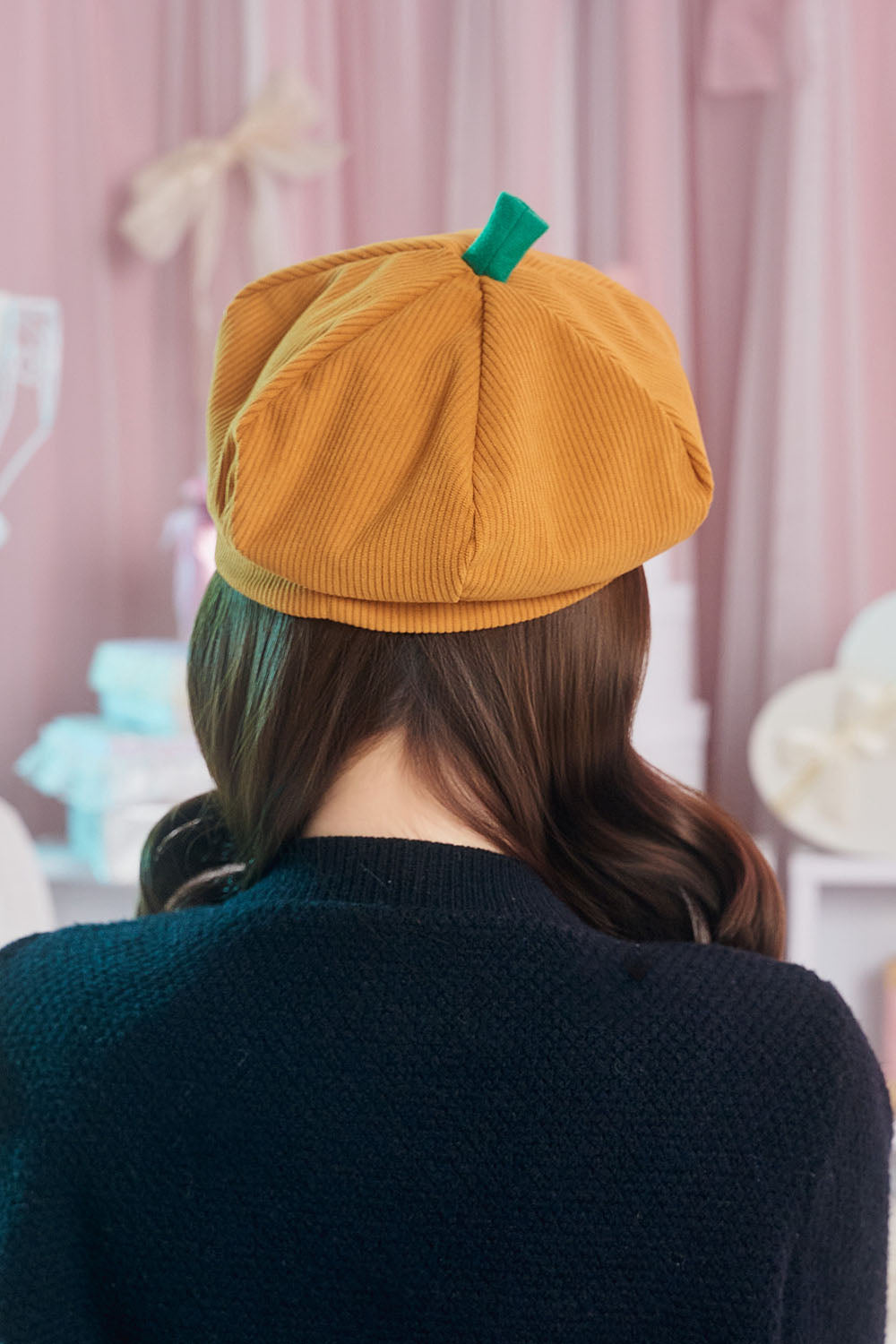 [New] コスプレ小物 帽子 ハロウィン かぼちゃ パンプキンベレー帽 ユニセックス フリーサイズ オレンジ 【クリアストーン】