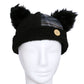 [New] コスプレ小物 帽子 ハロウィン ねこ ツギハギチェック黒猫キャップ ユニセックス フリーサイズ ブラック 【クリアストーン】
