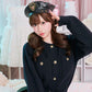 [New] コスプレ小物 帽子 ハロウィン 警察 ポリスベレー帽 ユニセックス フリーサイズ ブラック 【クリアストーン】