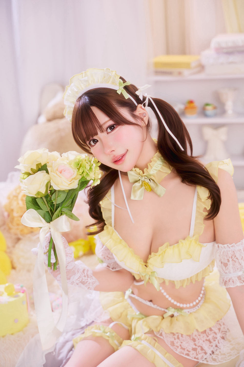 [New] コスプレ メロリック レモンドロップ レディース フリーサイズ イエロー【クリアストーン】♡