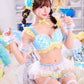 [New] コスプレ メロリック チャイナブルー レディース フリーサイズ ブルー【クリアストーン】♡