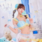 [New] コスプレ メロリック チャイナブルー レディース フリーサイズ ブルー【クリアストーン】♡
