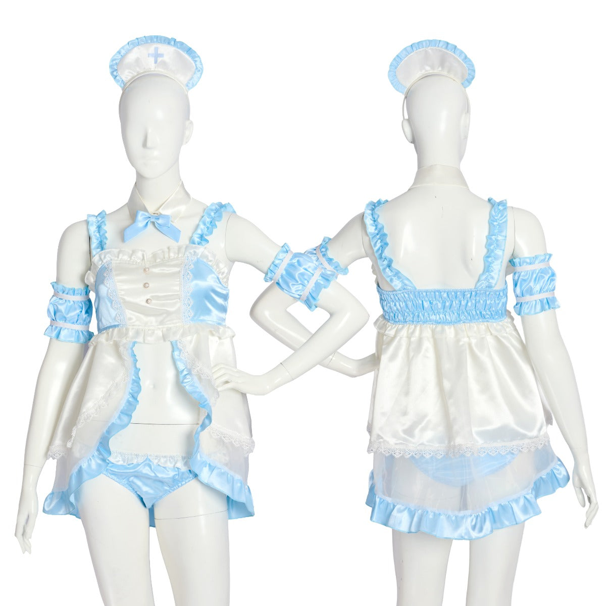 ゆうしゃ、様 ハンドメイド　ぬい服　おしゃぶり　ナース　メイド服　水色 予約/6月23日発送予定】[New] コスプレ ベビードール poppy doll