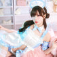 【予約/6月23日発送予定】[New] コスプレ ベビードール poppy doll ネグリジェナース レディース フリーサイズ ブルー【クリアストーン】♡